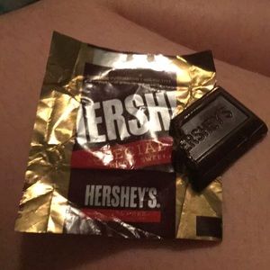 Half eaten Hershey bar